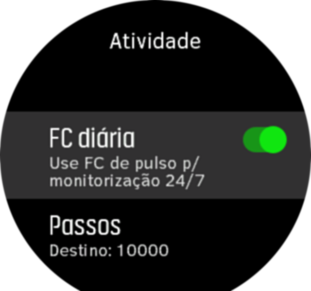 Daily HR setting