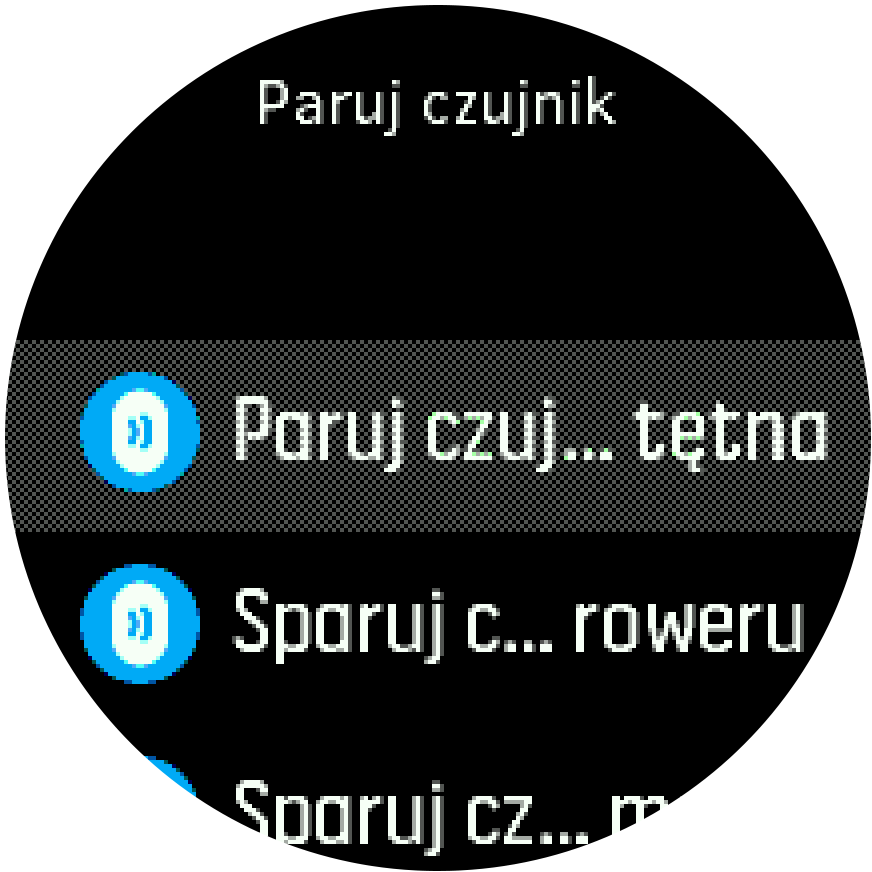 Trainer – lista czujników