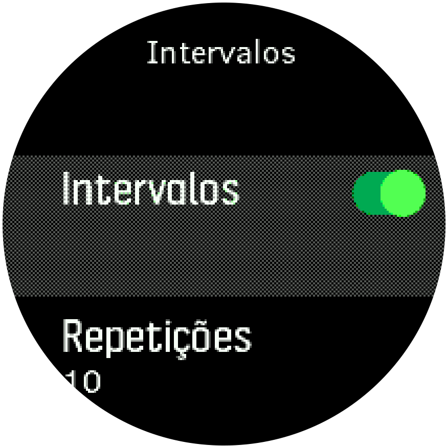 Definições de intervalo de treino Trainer