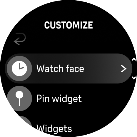 watchface menu Phoenix