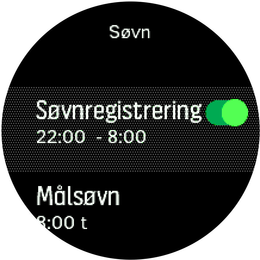 sleeptracking setting Trainer