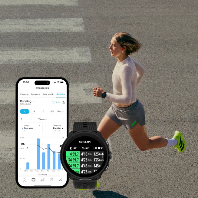 check pace and distance in suunto
