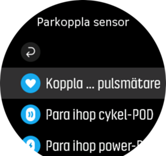 Sensor list