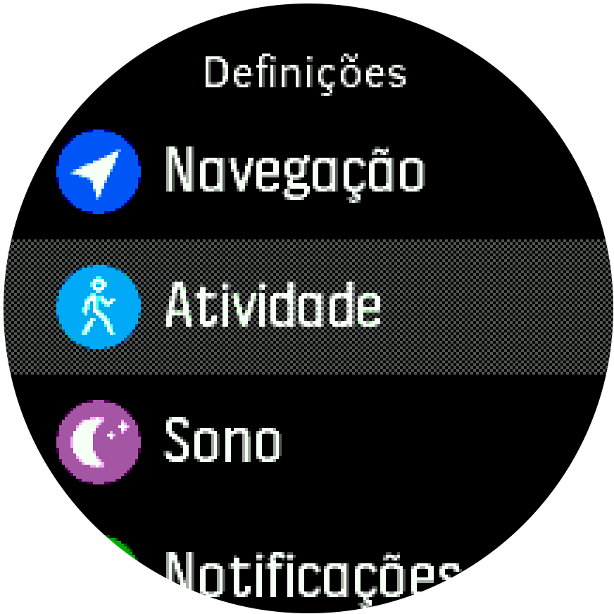 Menu das definições Spartan Trainer