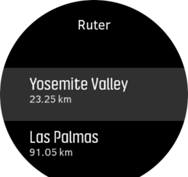 Routes list