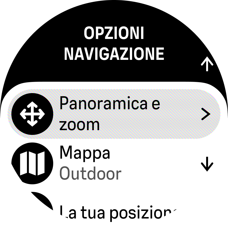 opzioni di navigazione Orca