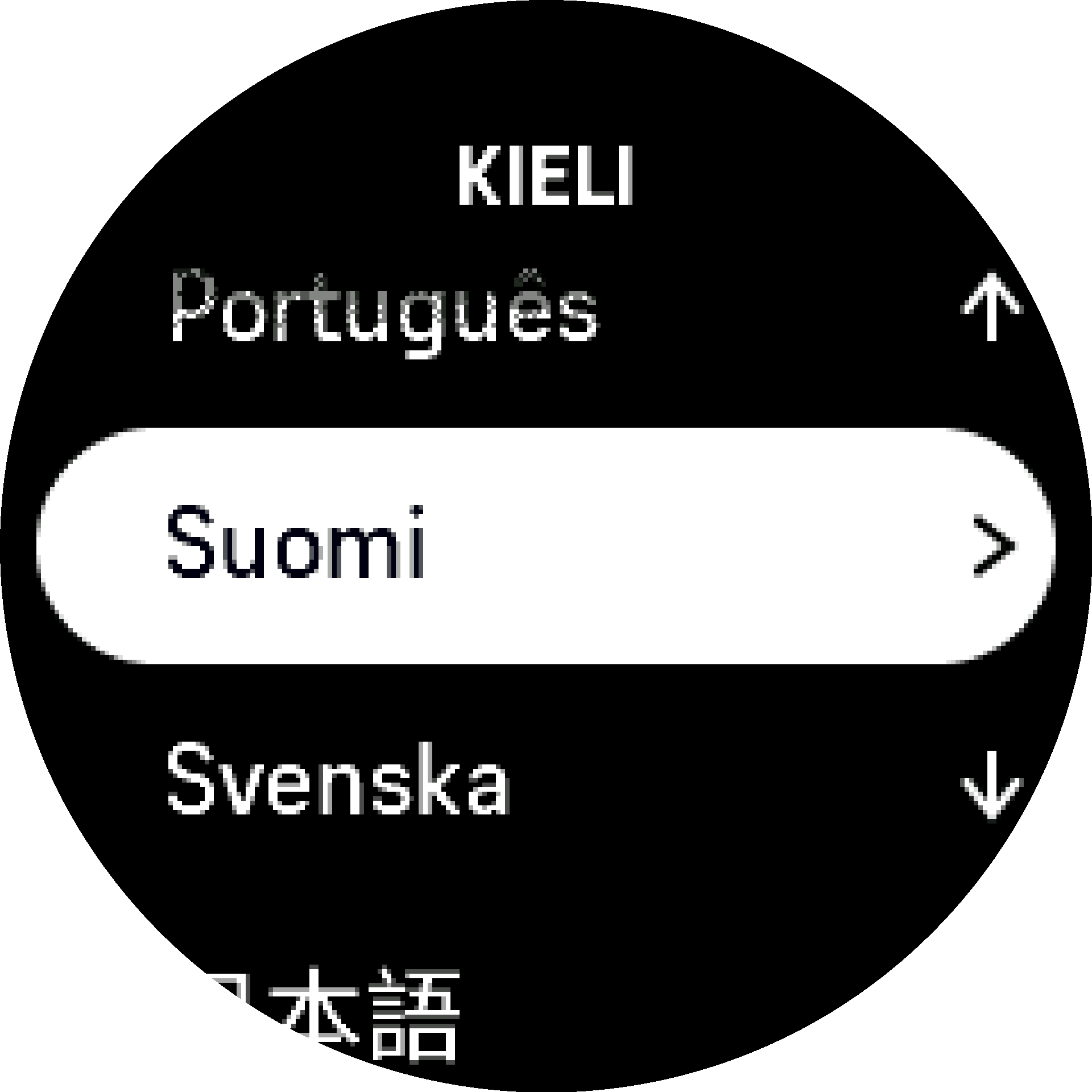 Kielen valinta S9PP