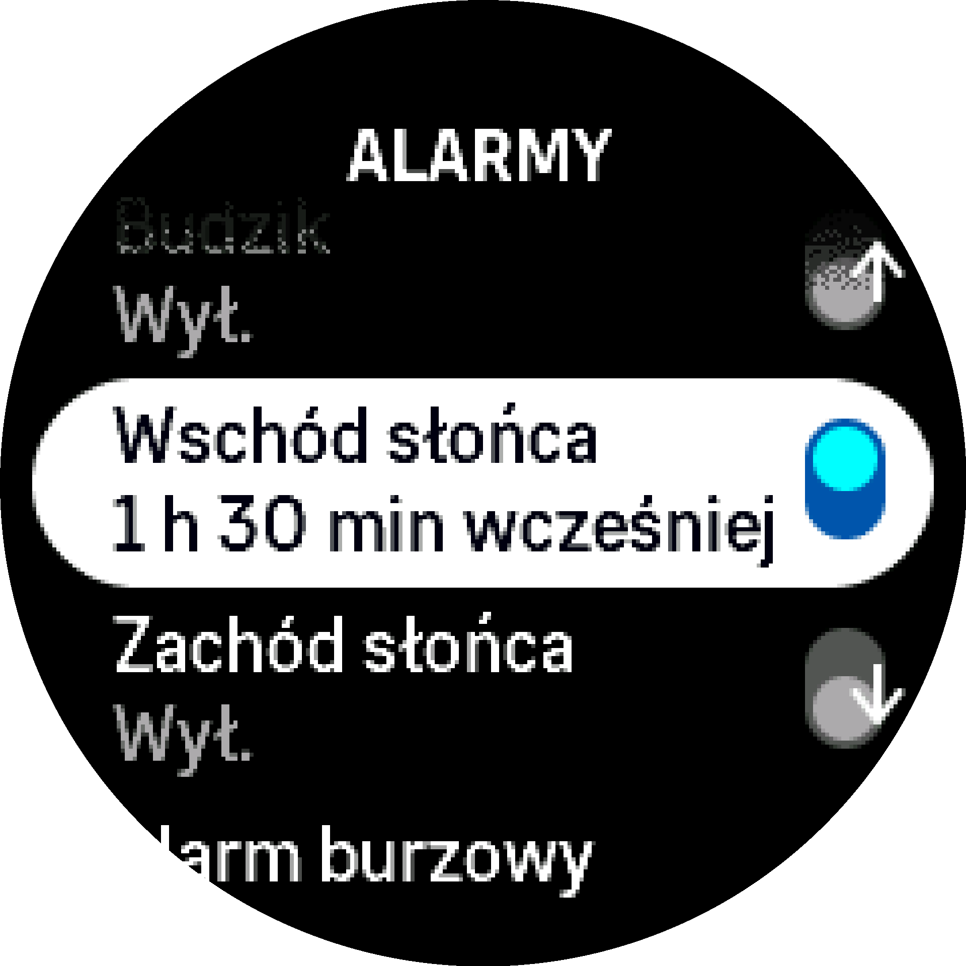 SunriseSunset alarm toggle S9PP