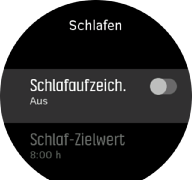 sleeptracking setting UltraSport