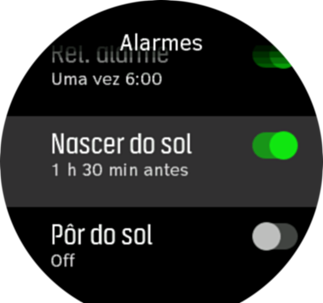 SunriseSunset alarm toggle Spartan