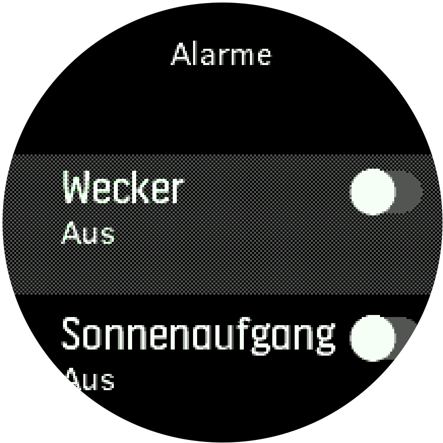 SunriseSunset alarm toggle Spartan Trainer
