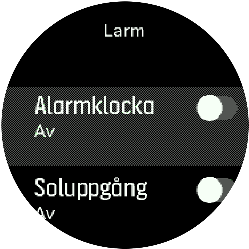 SunriseSunset alarm toggle Spartan Trainer