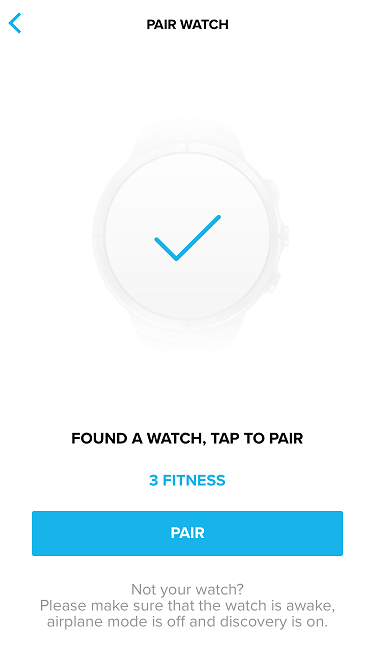 ウォッチをSuunto Appとペアリングします。